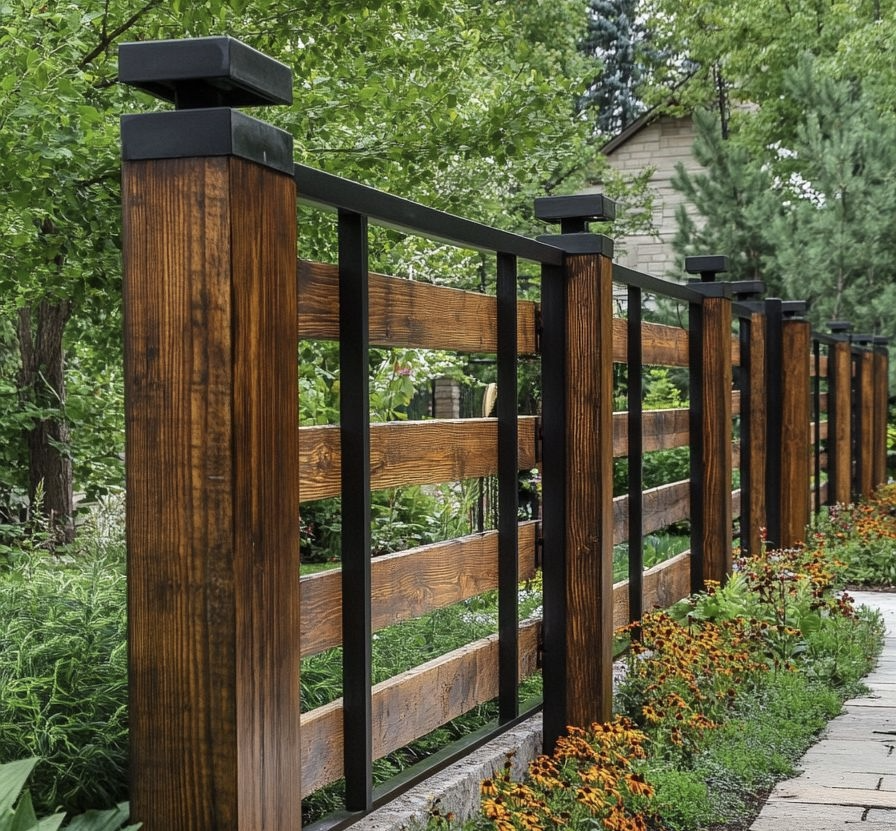 Wood Modern Fence